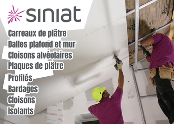 Siniat BA13 placo plaques de plâtre construction intérieur et extérieur